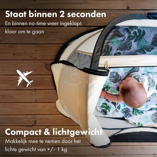 BabyBox baby tentje Campingbedje + matras - Cream - Image 7
