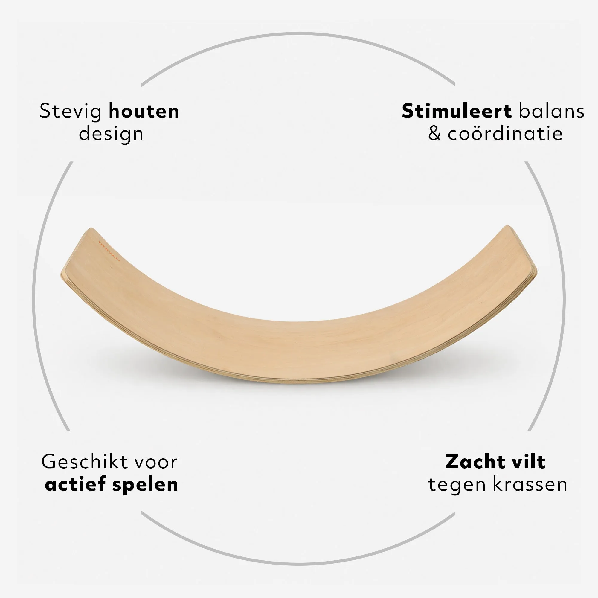 Balance Board Hout met Vilt 90 cm - Image 3
