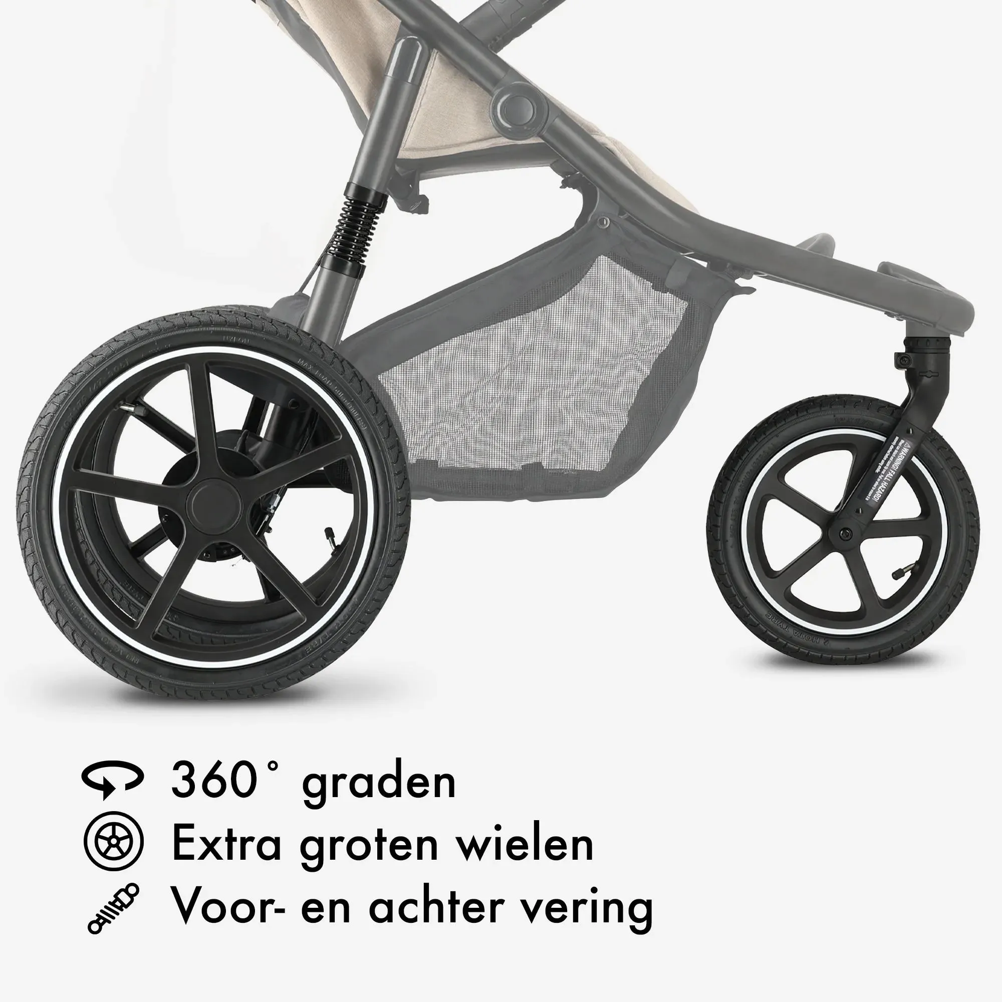 Bolt Hardloop Kinderwagen Creme - Image 10