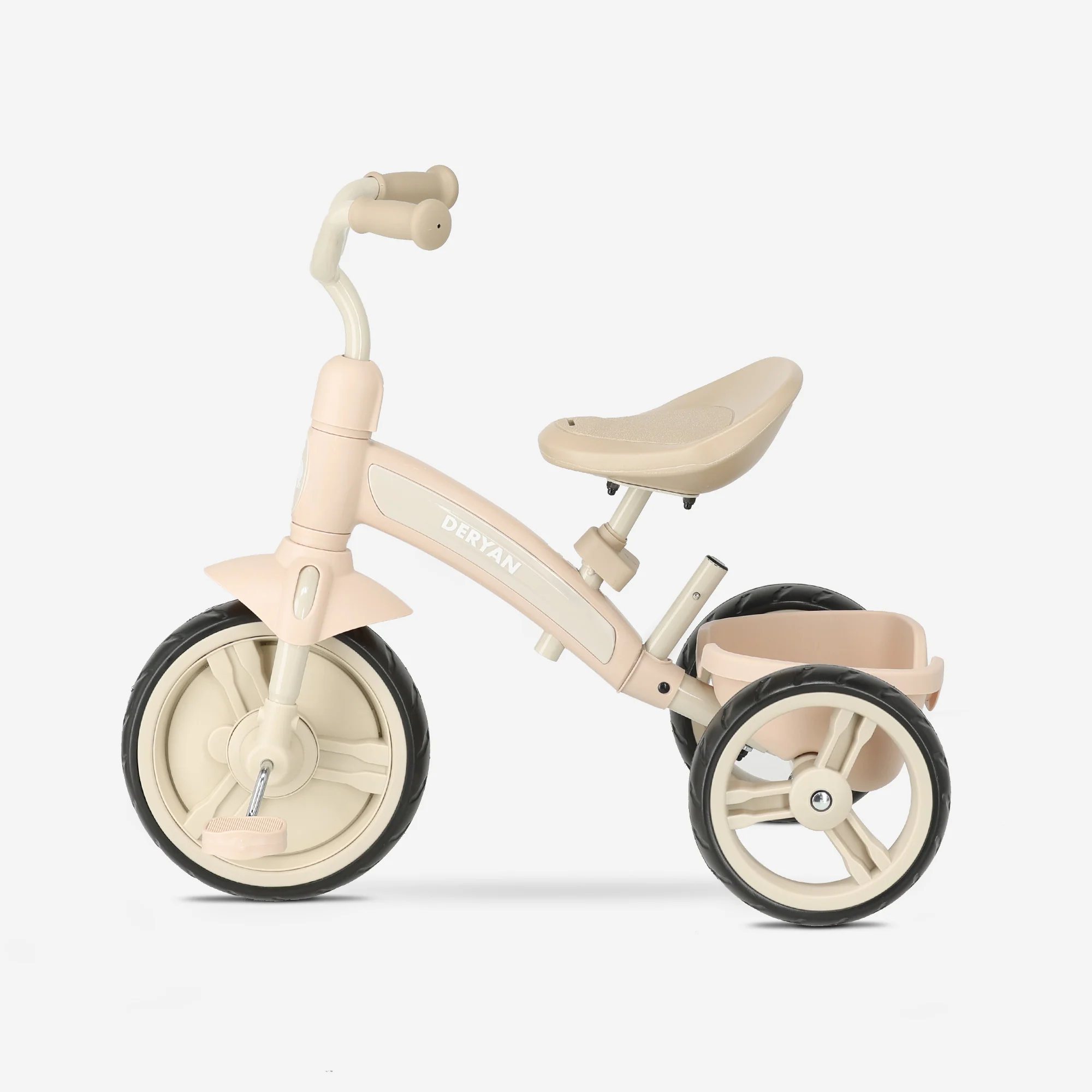 Driewieler met duwstang - Beige - Image 5