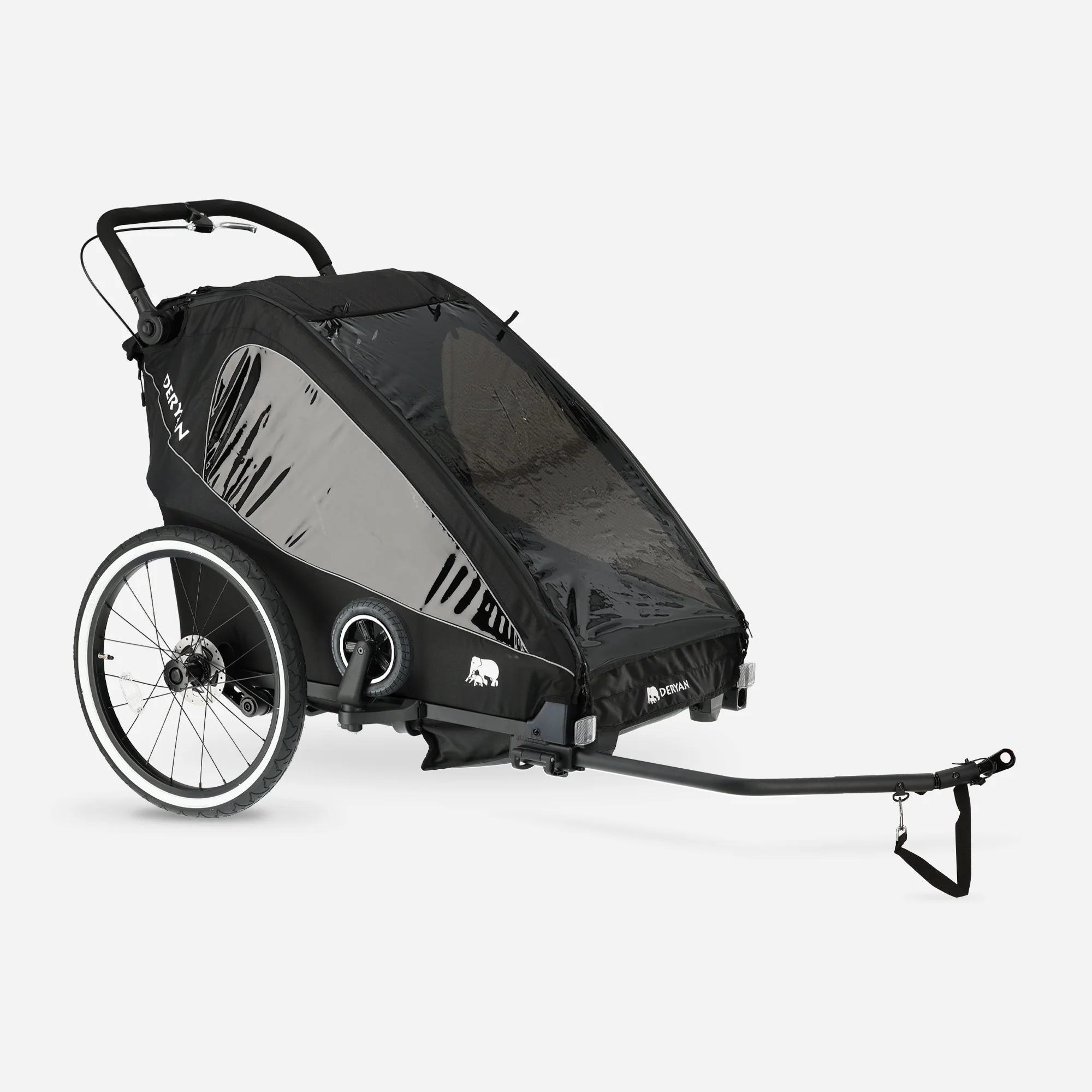 Luxe Fietskar V2 - Wandelwagen - Hardloopkinderwagen Zwart - Image 3