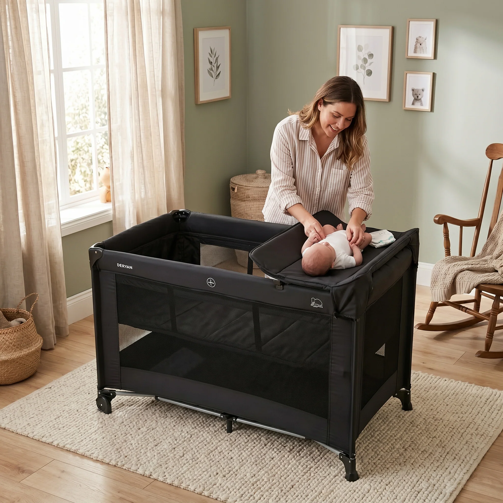 Luxe Campingbed Zwart - Image 2